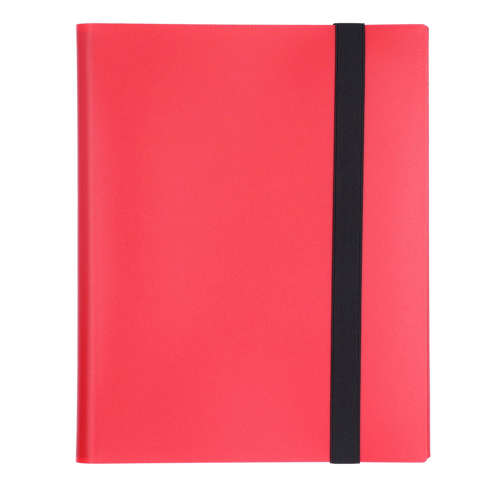 Card Binder 20 Pages 9 Pocket Large Capacity Colored Cover Card Collection Storage Album for Game Card StorageRed