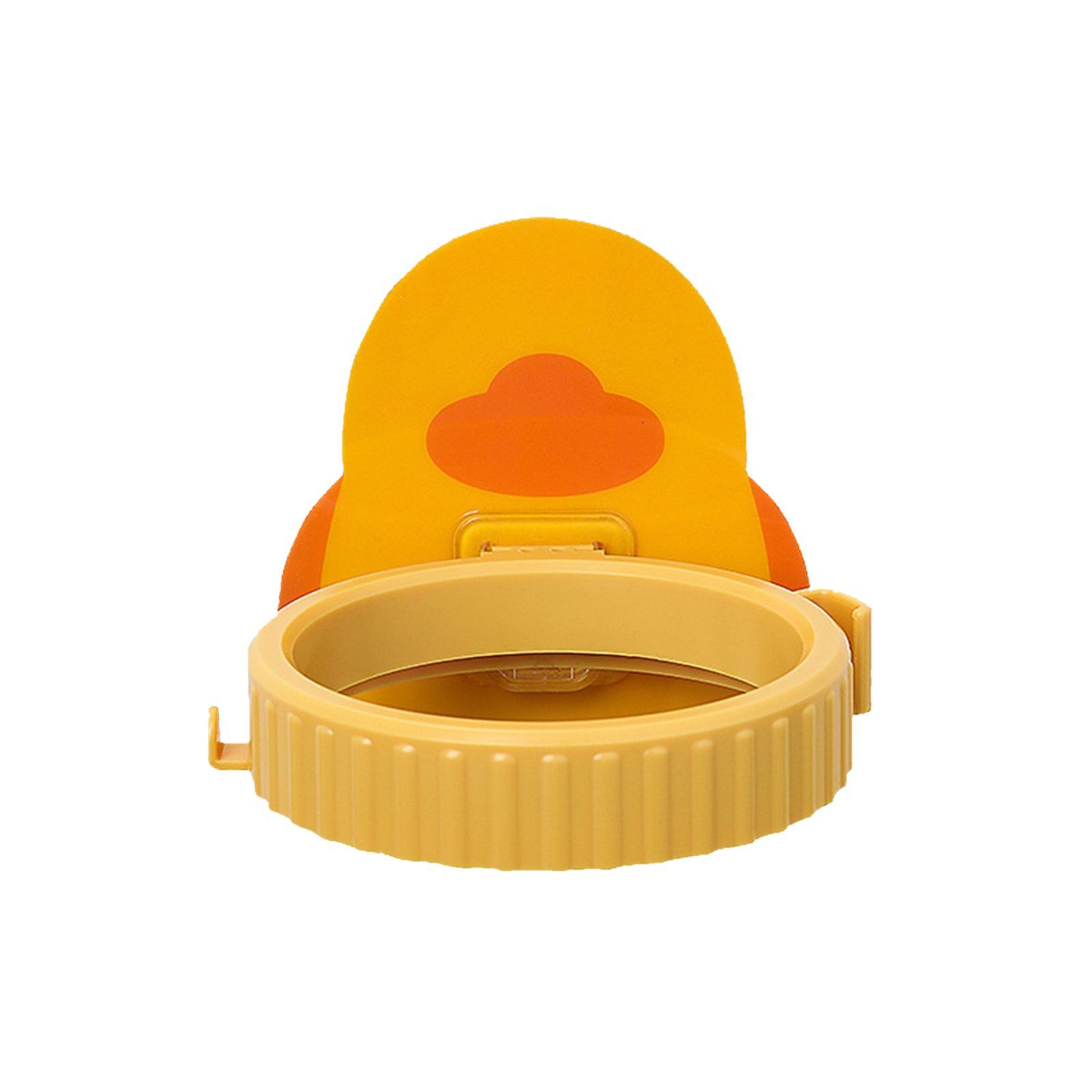 Hair Dryer Storage Holder Wall Mounted Punch Free Cartoon Strong Bearing Hands Free for BathroomYellow Duck