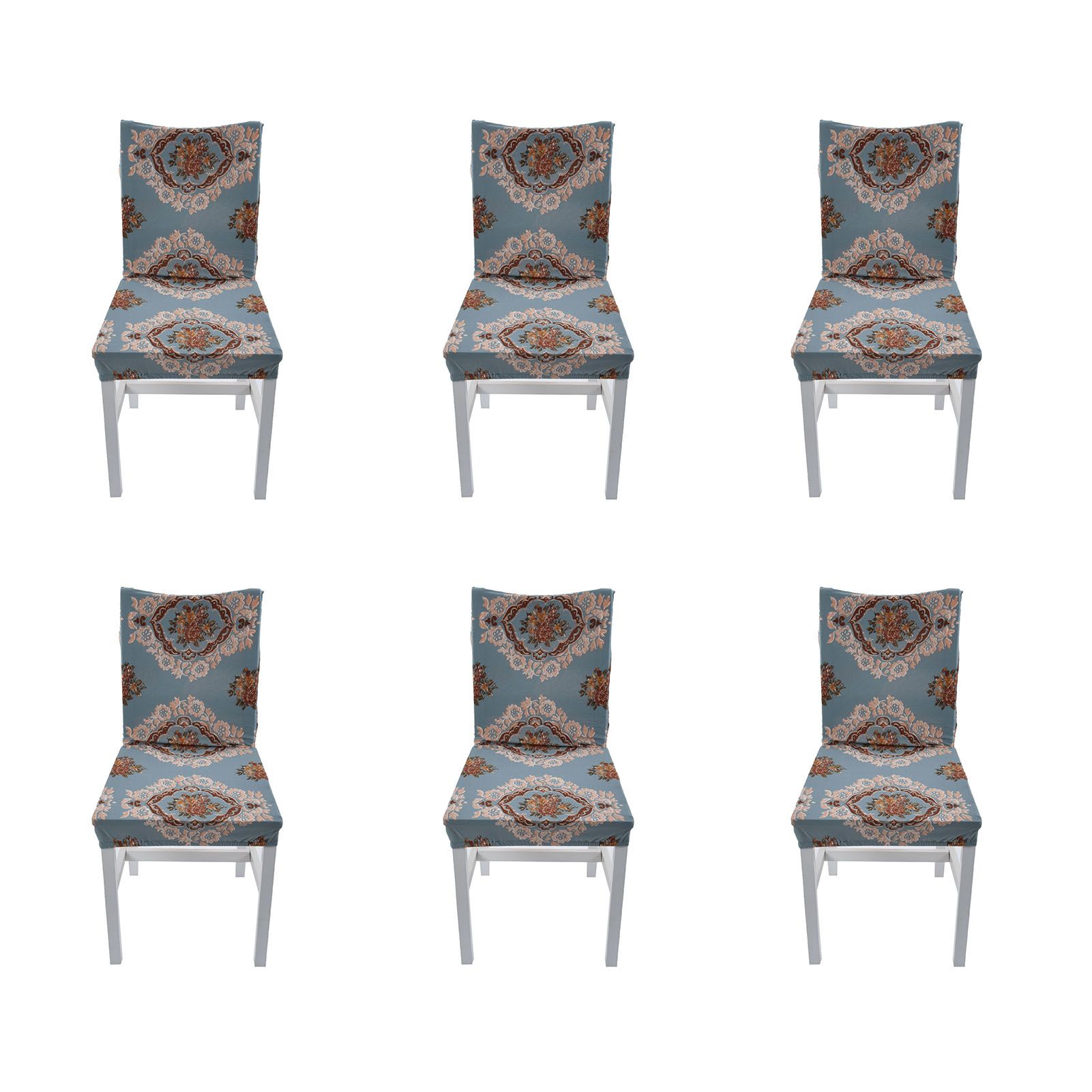 6PCS High Elasticity Chair Cover Removable Washable Dustproof Home Hotel Dining Chair CoversType 4