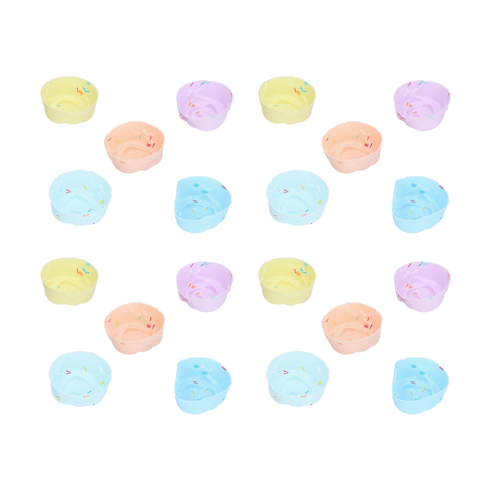 20Pcs Cupcake Baking Mould Silicone Muffin Cups Cupcake Moulds Jelly Pudding MoldRose Set
