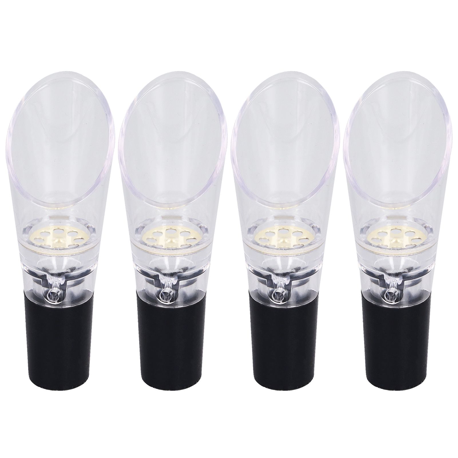 4PCS Wine Aerator Pourer PC Eco Friendly Decanter Spout Bar Accessories for Household PartyGold