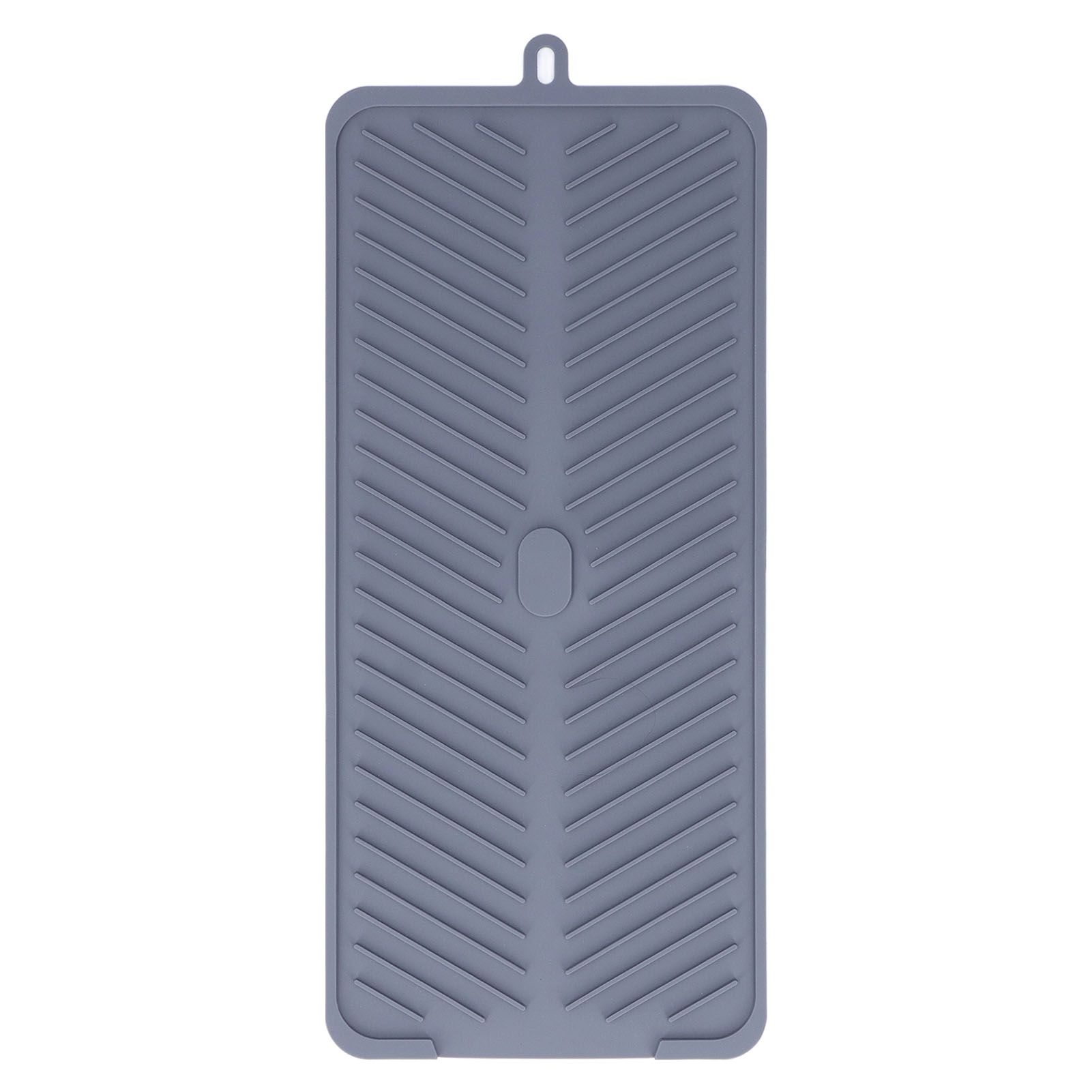 Silicone Dish Drying Mat Food Grade Silicone High Temperature Resistance Grey Dish Drainer Pad for Kitchen