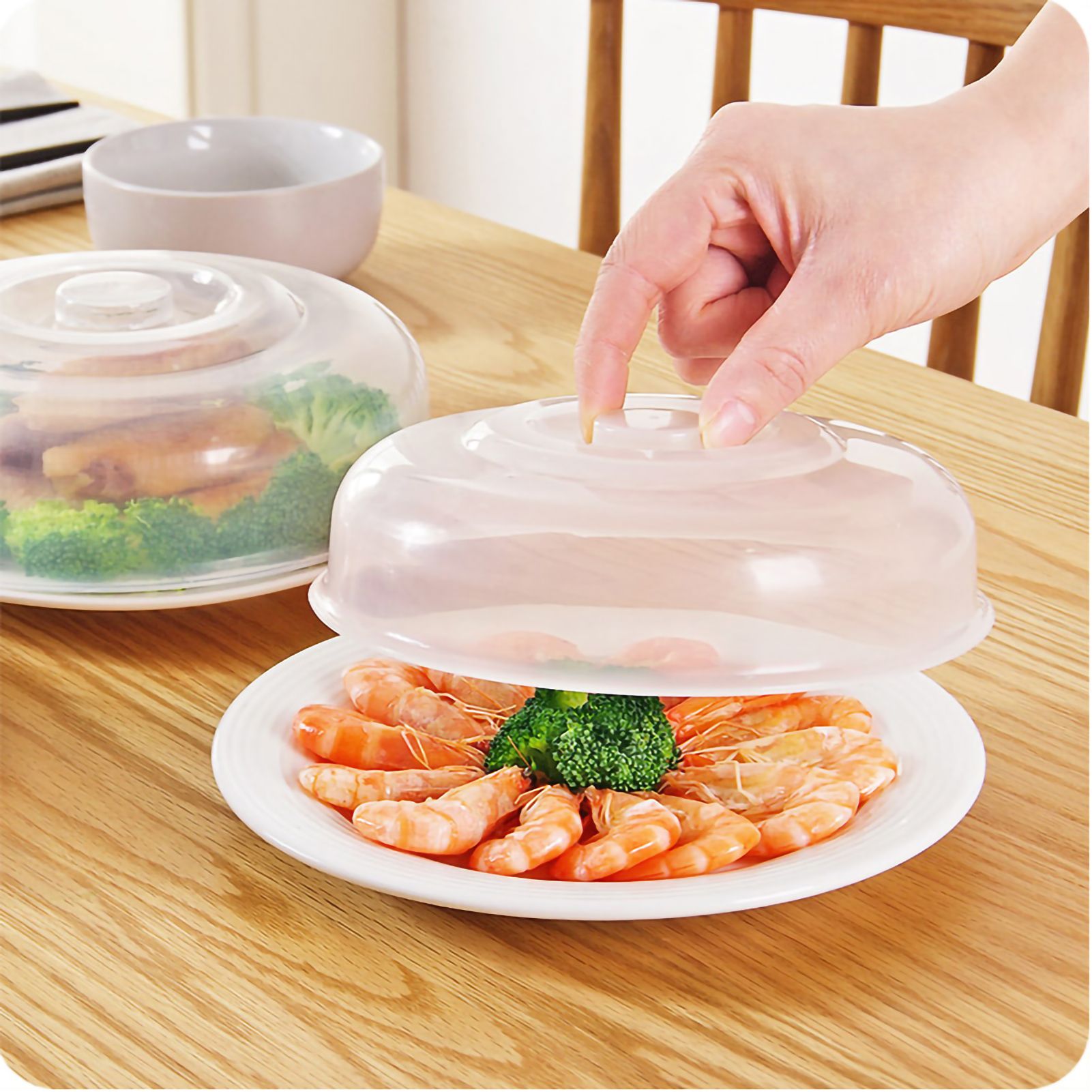 Microwave Cover Transparency PP Material Food Protection Grab Design Safe Healthy Microwave Splatter CoverBig Size 20cm