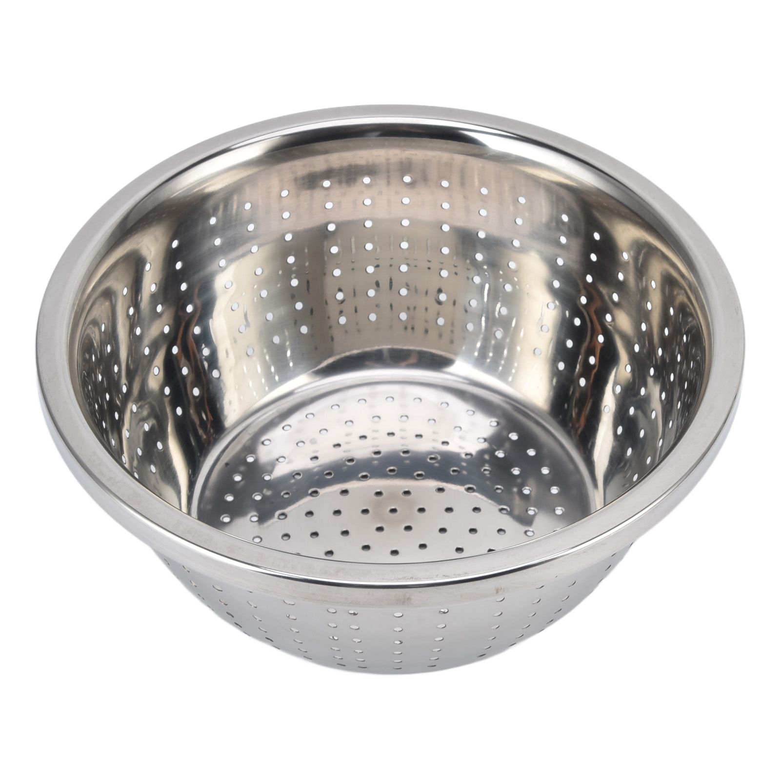 Vegetable Washing Basket Rustproof Multifunction Stainless Steel Colander for Kitchen Household Silver22cm