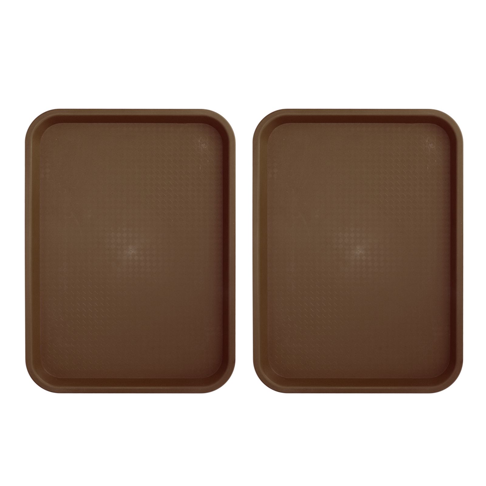 2pcs Food Tray Multifunctional Thickened Slip Resistance Chinese Fast Food Serving Tray for Dining Hall RestaurantsCoffee