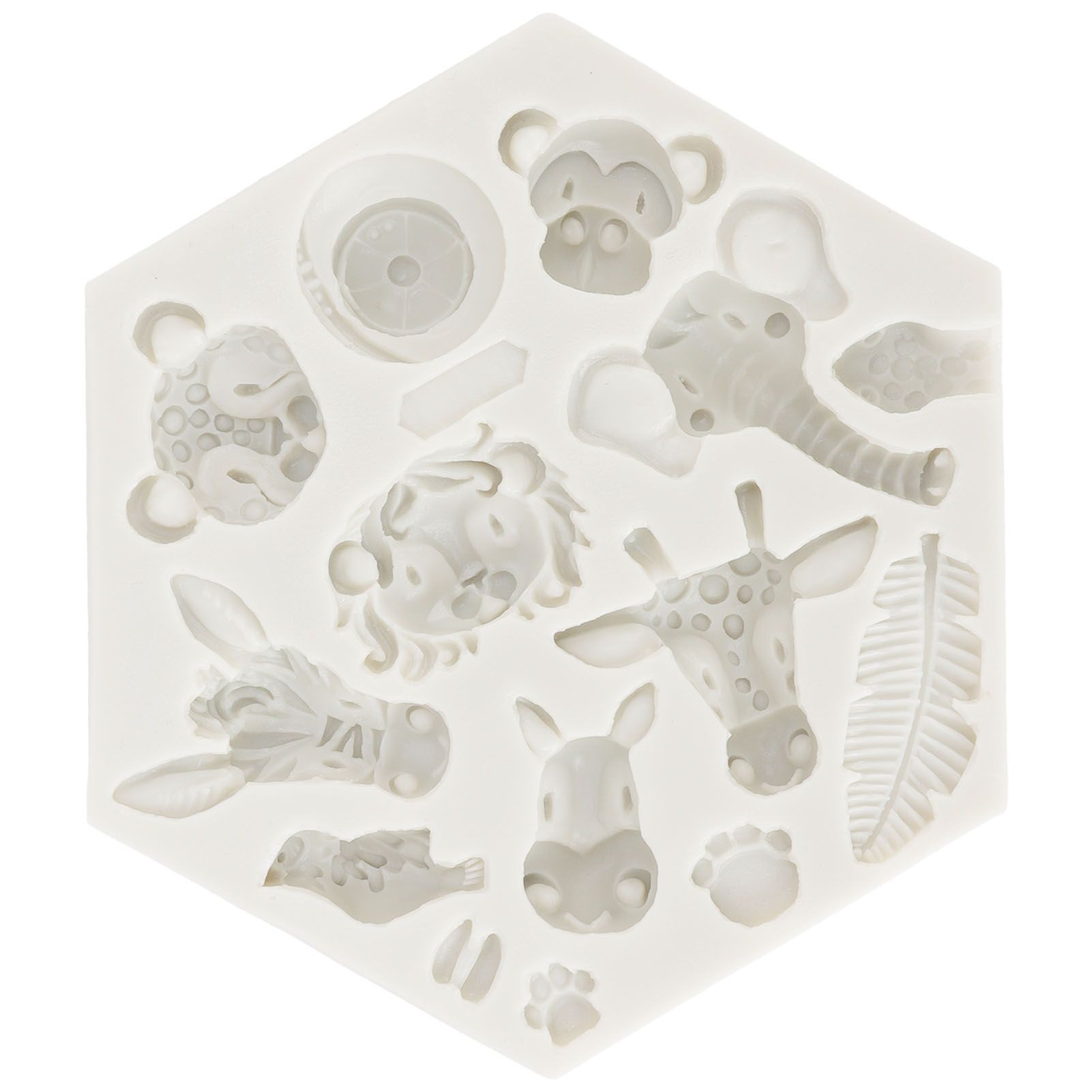 Silicone Mold Cute Animal Shape Easy Demoulding Flexible Soft Baking Mold for DIY Cake Fondant Chocolate 951 Grey