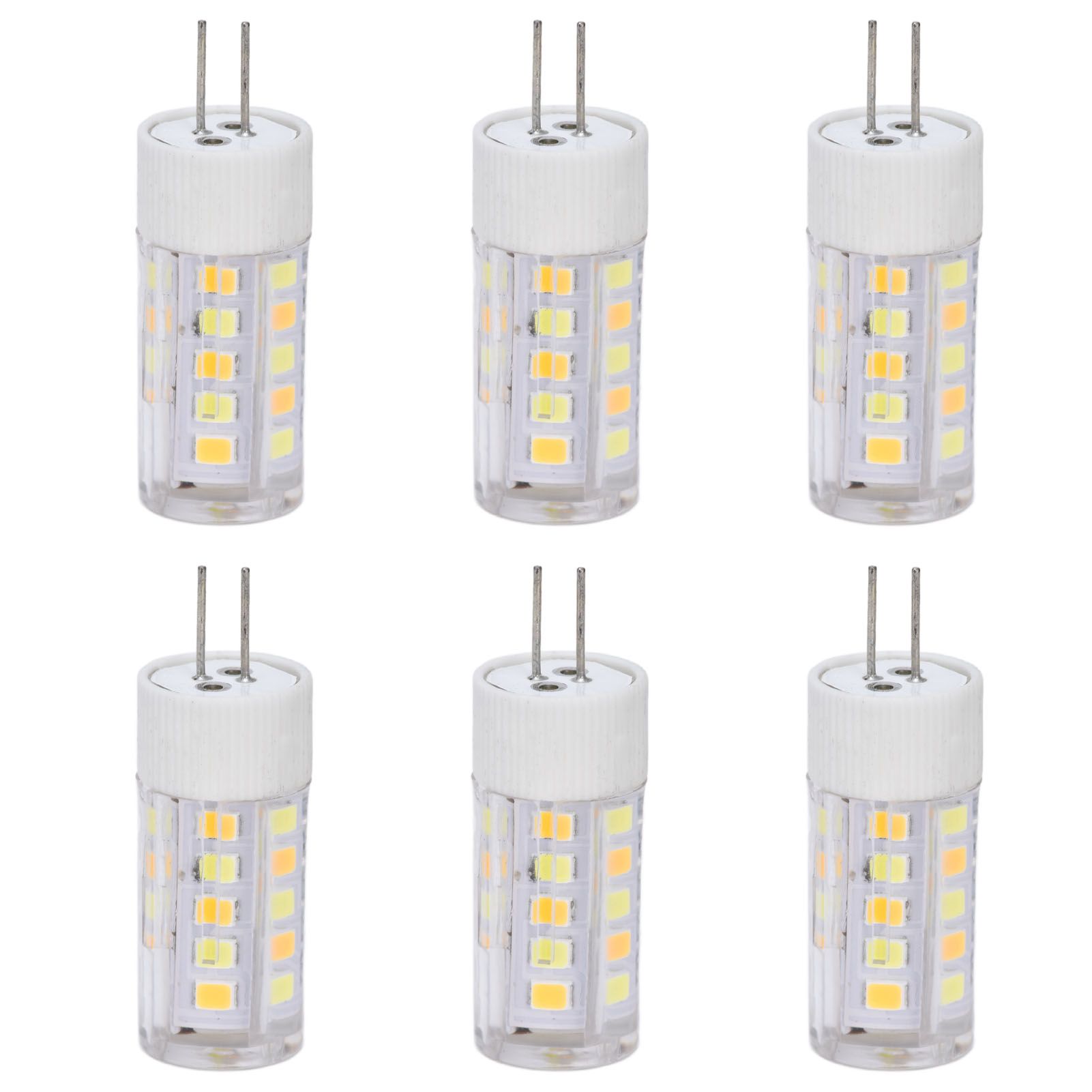 6PCS G4 Light Bulb 3 Light Color 220V Small Ceiling Lamp Bulb Wall Lamp Bulb for Home OfficeG4 3W 32LED
