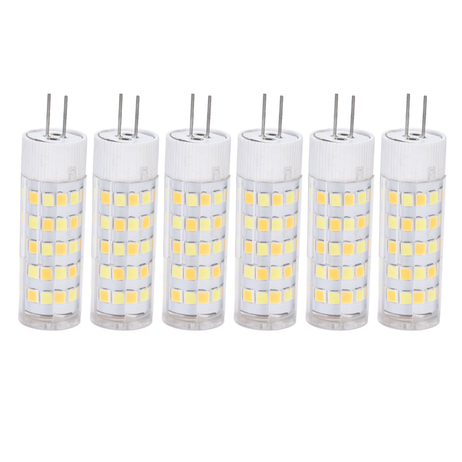 6PCS G4 Light Bulb 3 Light Color 220V Small Ceiling Lamp Bulb Wall Lamp Bulb for Home OfficeG4 7W 64LED