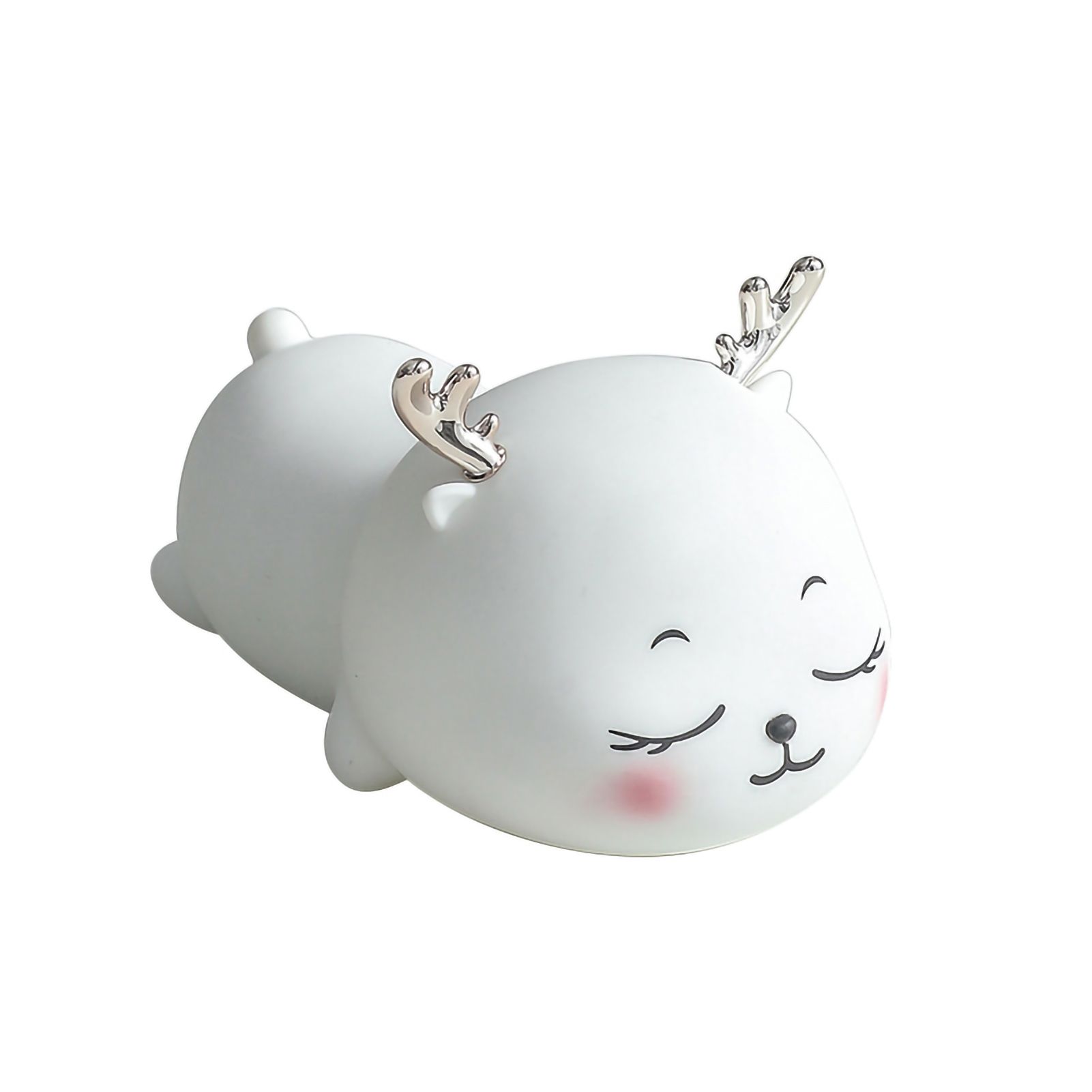 1.5W Silicone Night Light Cute Deer Shape Portable Children Lamp with Tap Control Smart Timing