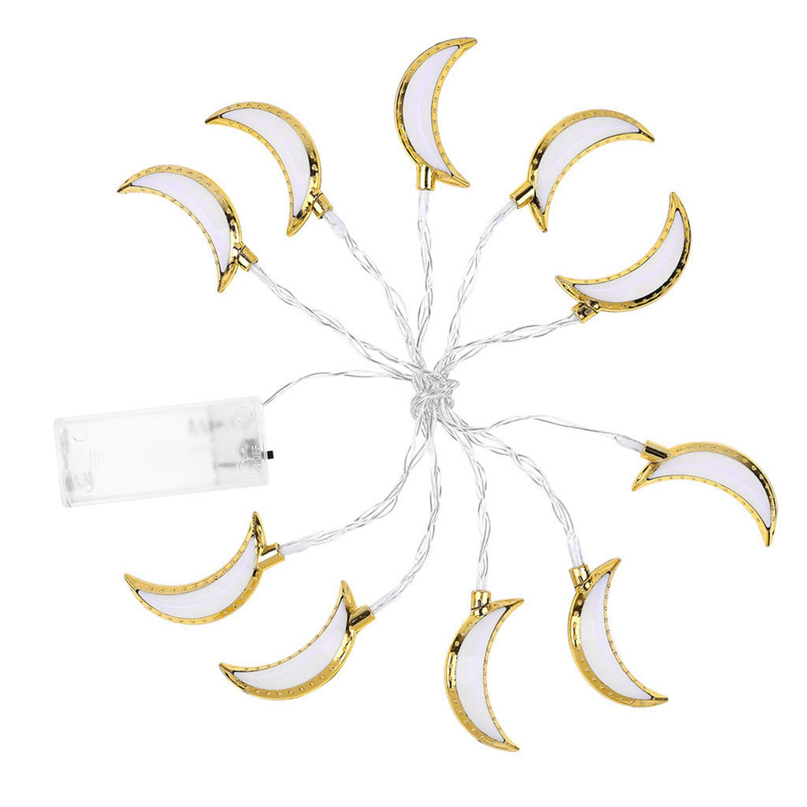 1.5M 10LED Moon String Light Ramadan Eid String Light Festival Decoration Light for Wedding Party