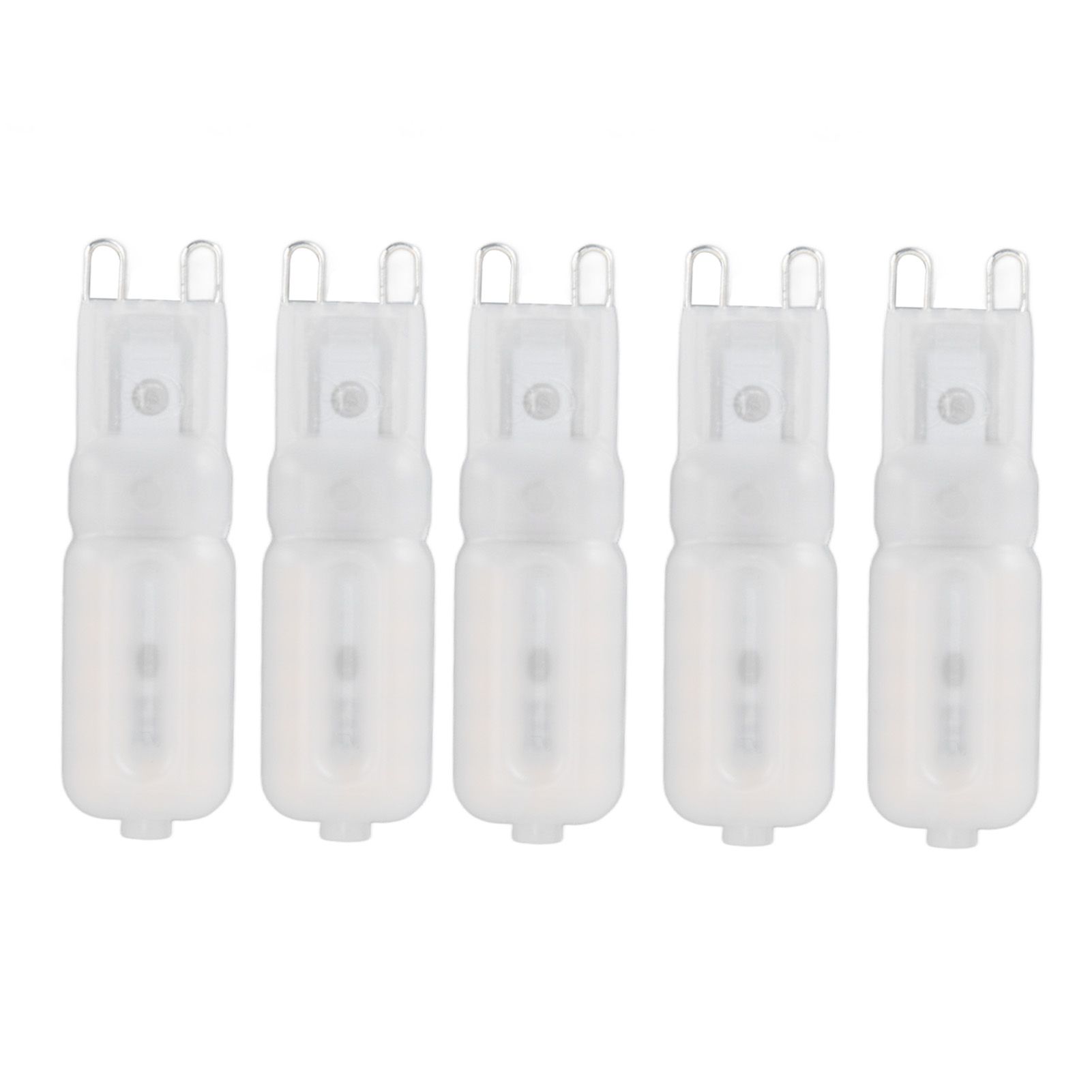 5Pcs G9 LED Bulb Brightness Dimmable High Color Rendering White Shell 22 LEDs Light Bulb for Landscape Lights AC 220V White Light