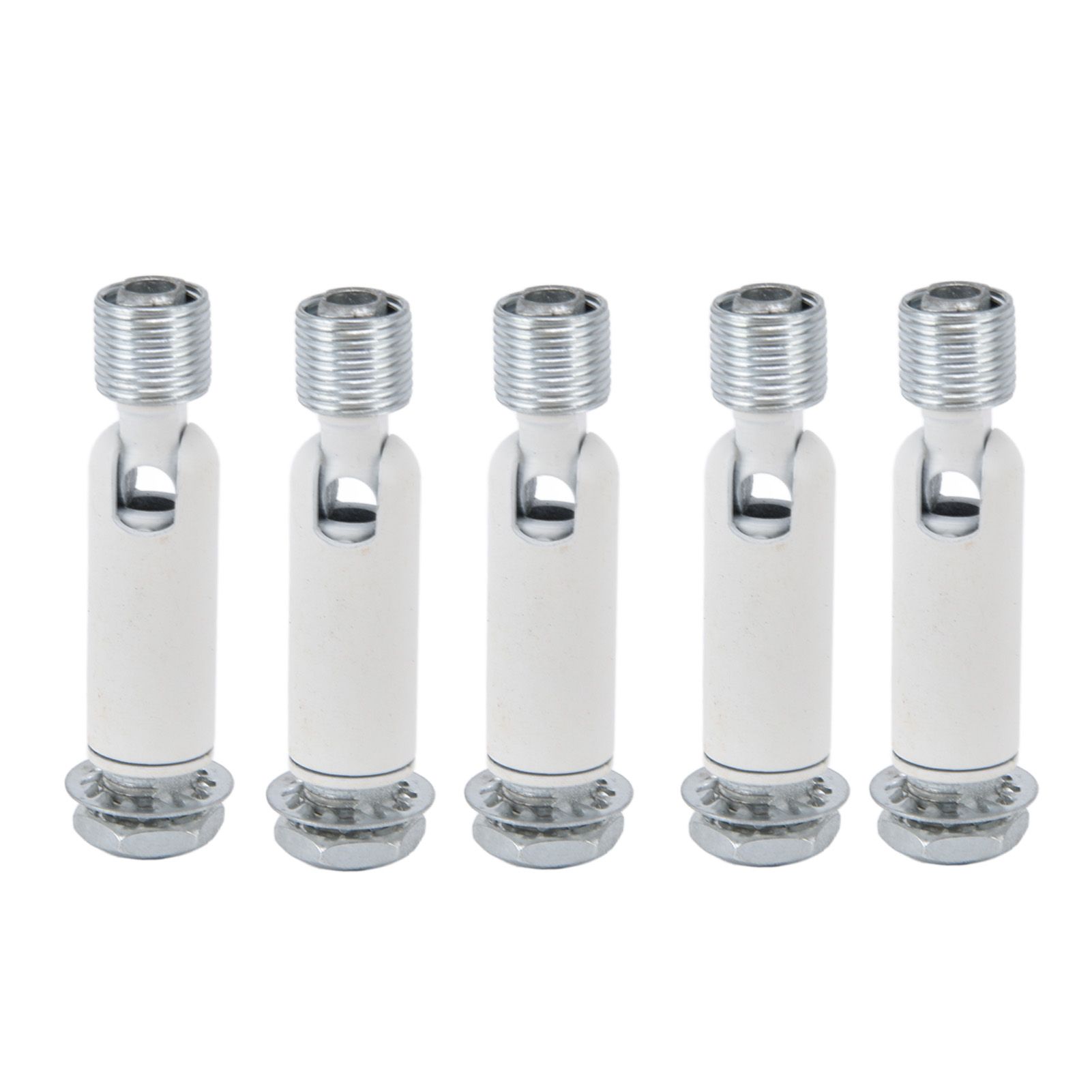 5Pcs M10 Sloped Ceiling Adapter for Ceiling Lamp Pendant Light Chandelier Track Suspension Accessories M10 External Gear Steering Joint White