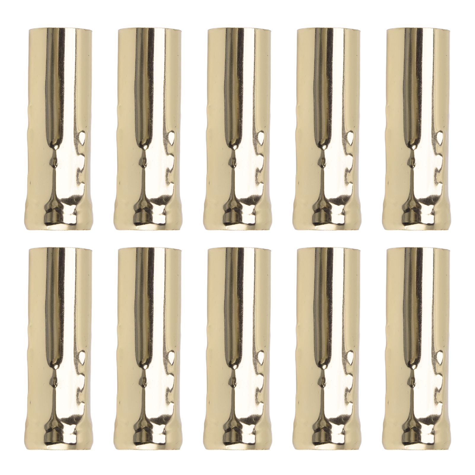 10Pcs E14 Metal Tube for Candle Lamp Holder Lamp Base Lighting Accessories 25x80mm Gold