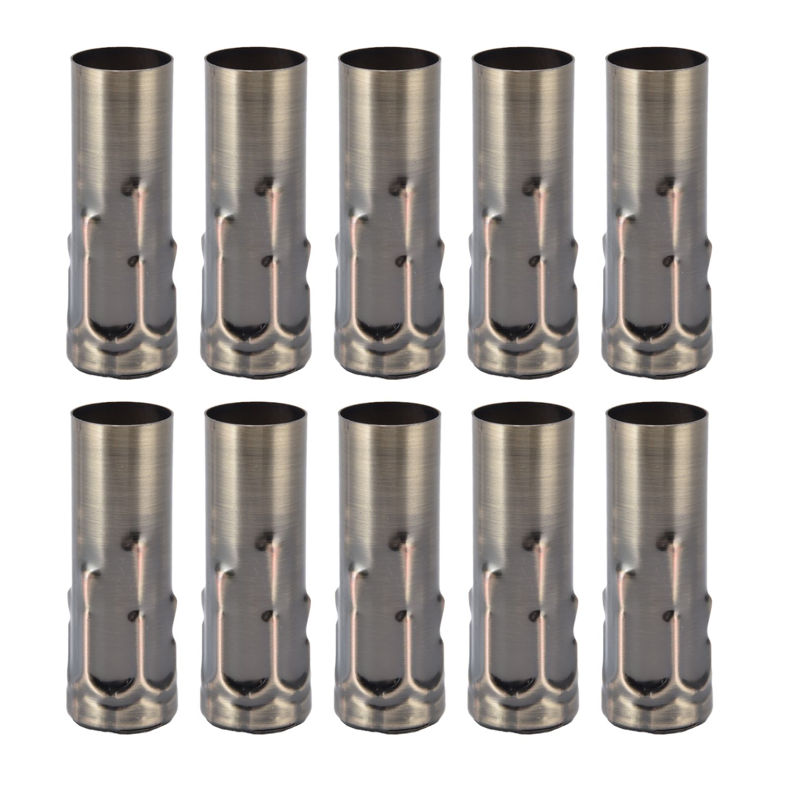10Pcs E14 Metal Tube for Candle Lamp Holder Lamp Base Lighting Accessories 25x80mm Bronze