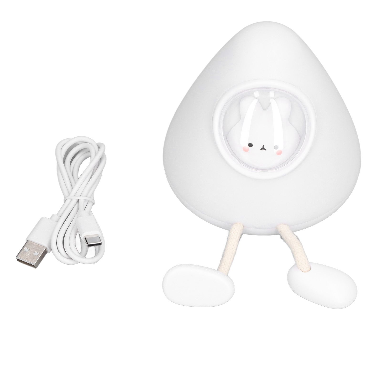 Kids Night Light Space Capsule Design Cute Soft Warm Light Dual Mode Easy Control Baby Night Light for Bedroom Office Bunny