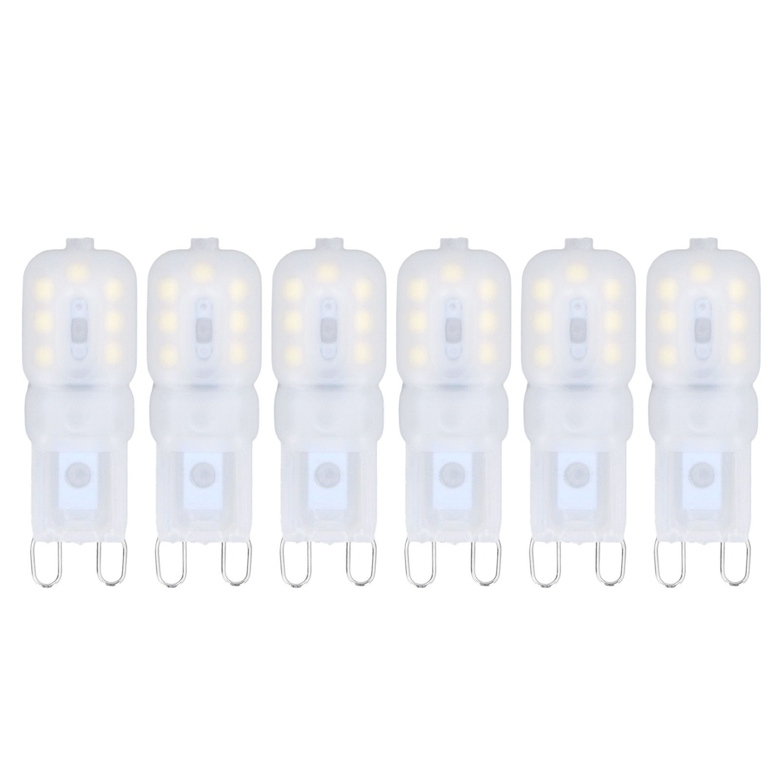 6Pcs G9 LED Light Bulbs Dimmable 3W Energy Saving 360 Degree Light Light Bulb for Ceiling Lamps and Pendant Lamps White Light 110-140V