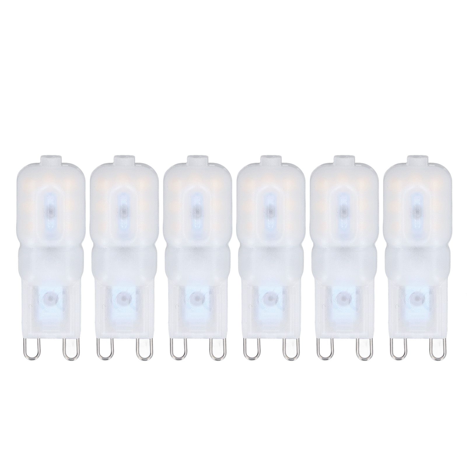 6Pcs G9 LED Light Bulbs Dimmable 3W Energy Saving 360 Degree Light Light Bulb for Ceiling Lamps and Pendant Lamps Natural White 220-240V