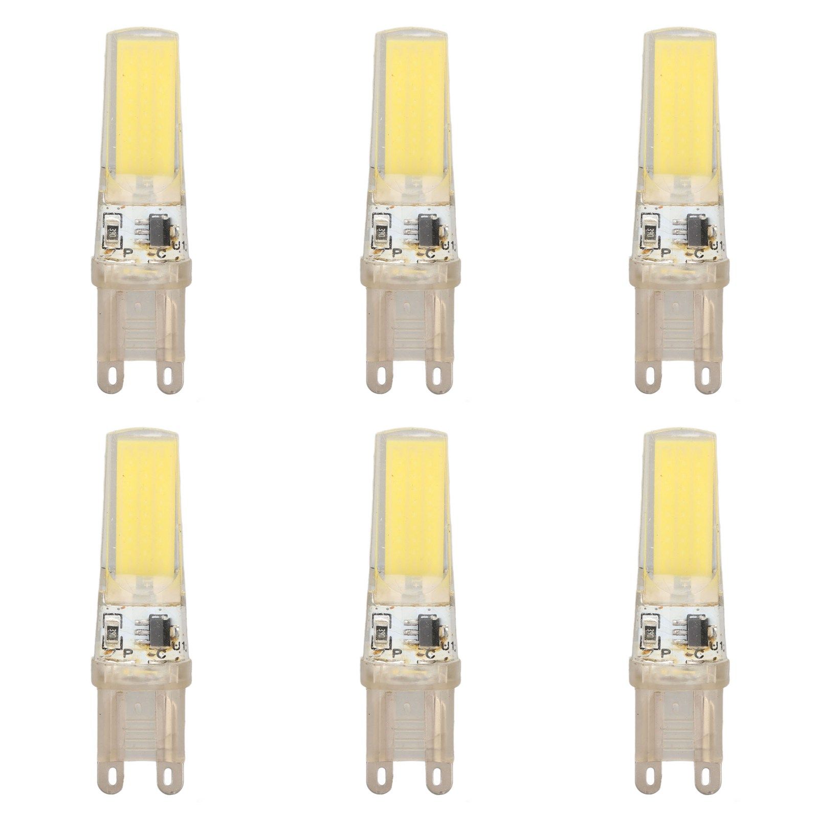 6pcs G9 LED Light Bulb COB Dimmable Professional G9 LED Bulb Replacement for Wall Lamps Table Lamps 220V White Light