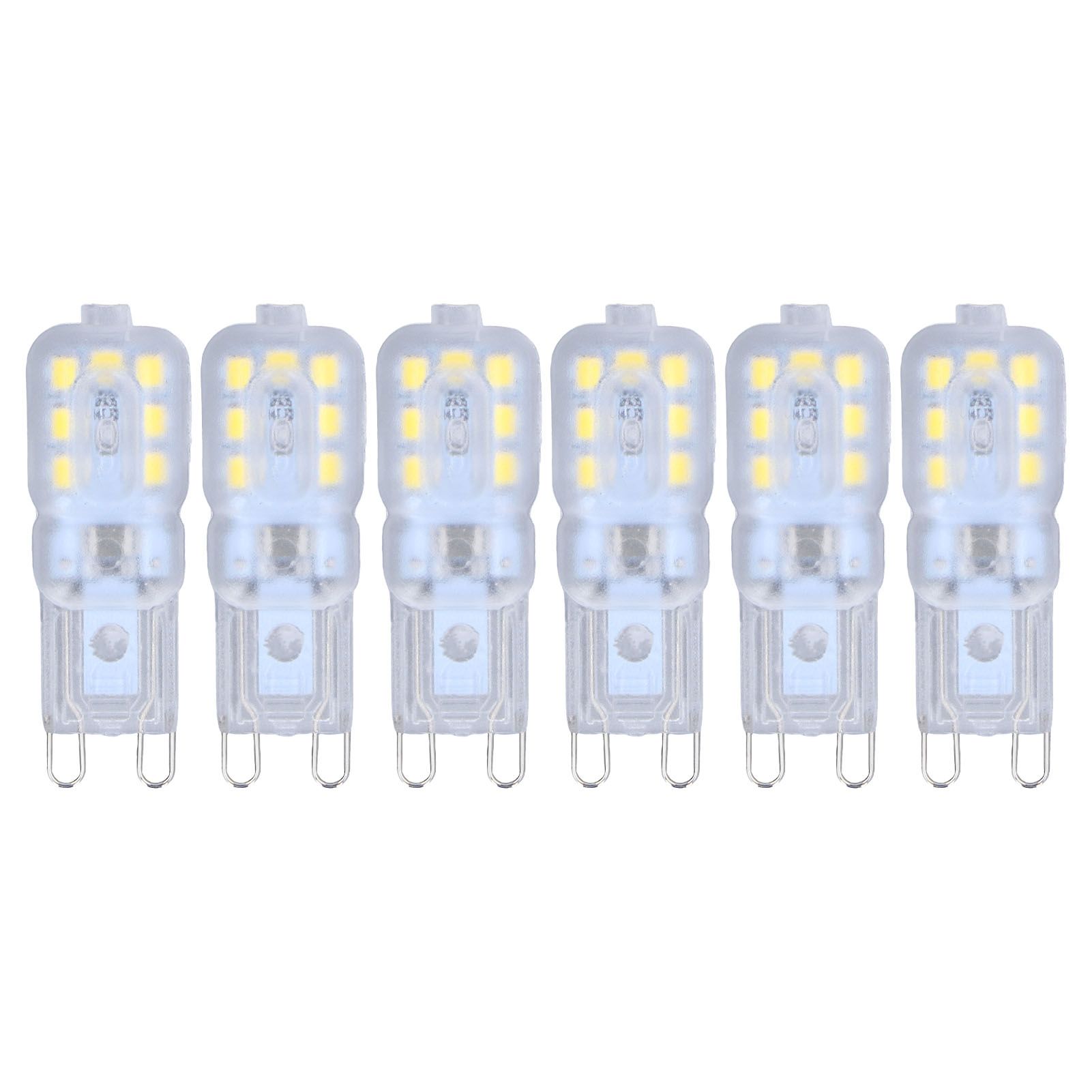 G9 Bulb Dimmable Eye Protection Energy Saving 14 LEDs 3W Light Bulb for Chandelier Table Lamp 6pcs White Light 220V