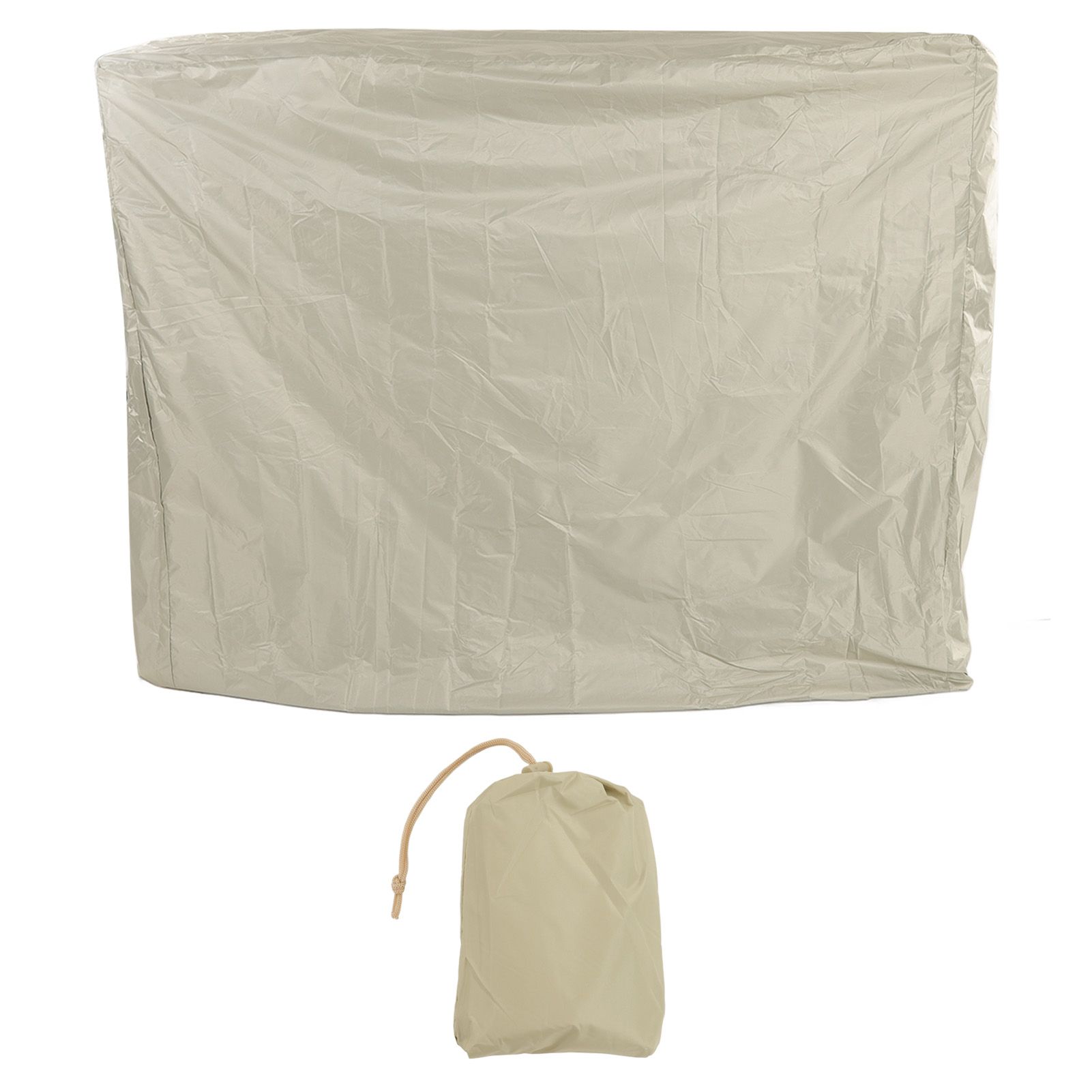 Ping Pong Table Dust Cover 190 Silver Coating Waterproof Table Tennis Cover for Outdoor Courtyard Drawstring Style 155x75x144cm / 61.0x29.5x56.7in Beige