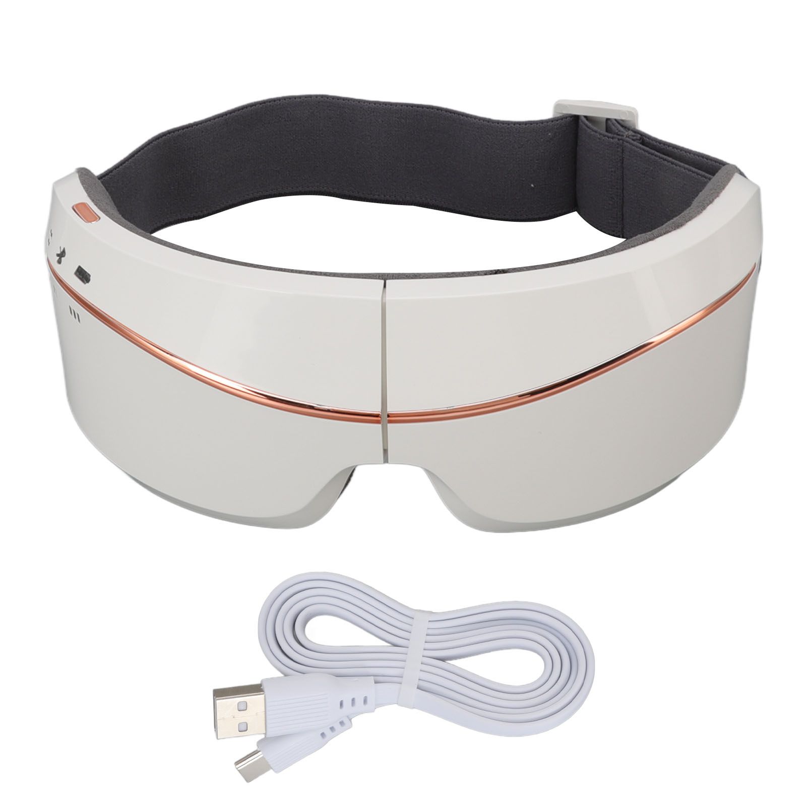 Eye Massager Smart Bluetooth Heating Vibration USB Charging Eye Massage Machine for Home Dorm White