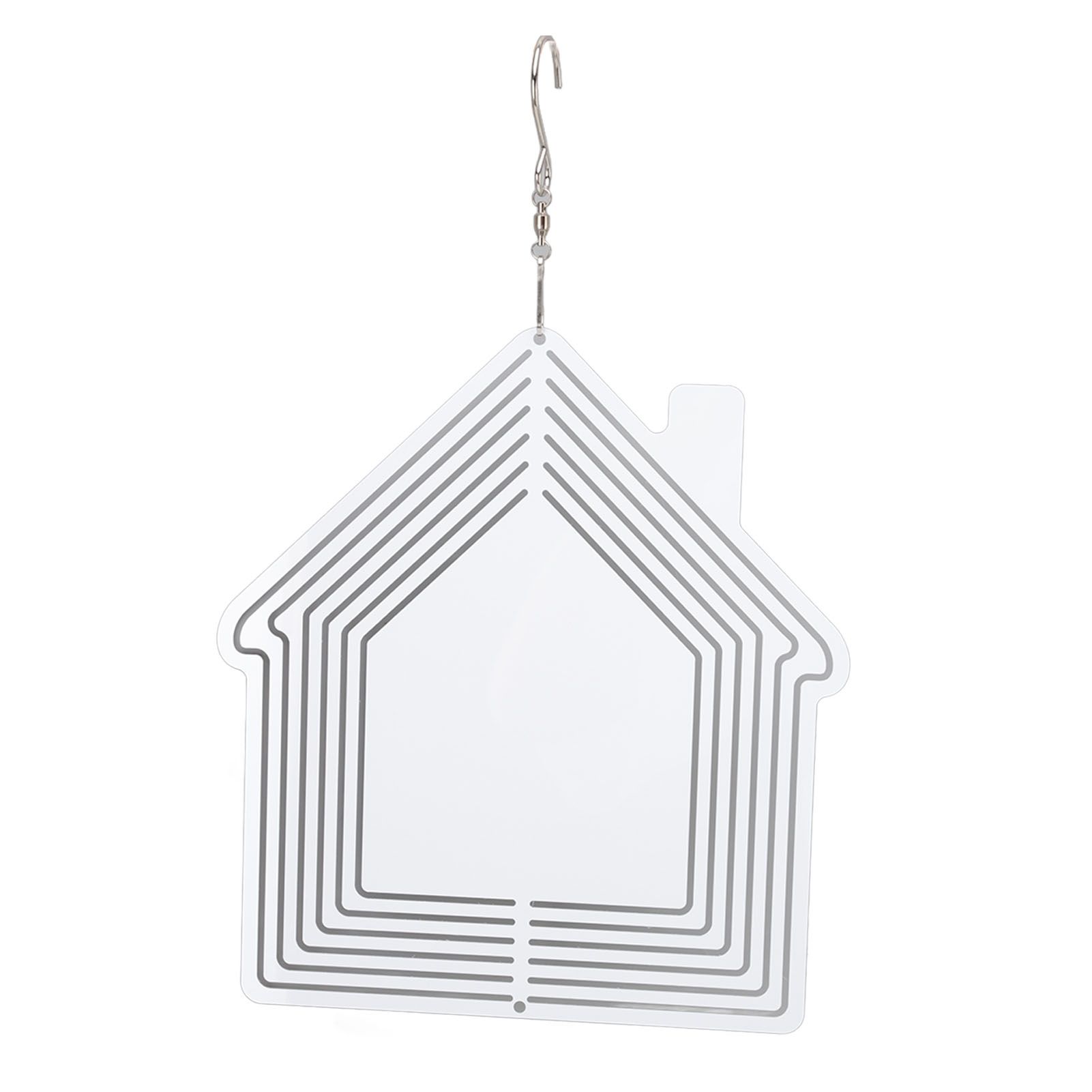 DIY Sublimation Metal Wind Spinner Hanging Blank Wind Chimes Garden Decorative Ornaments House 200x182x1mm