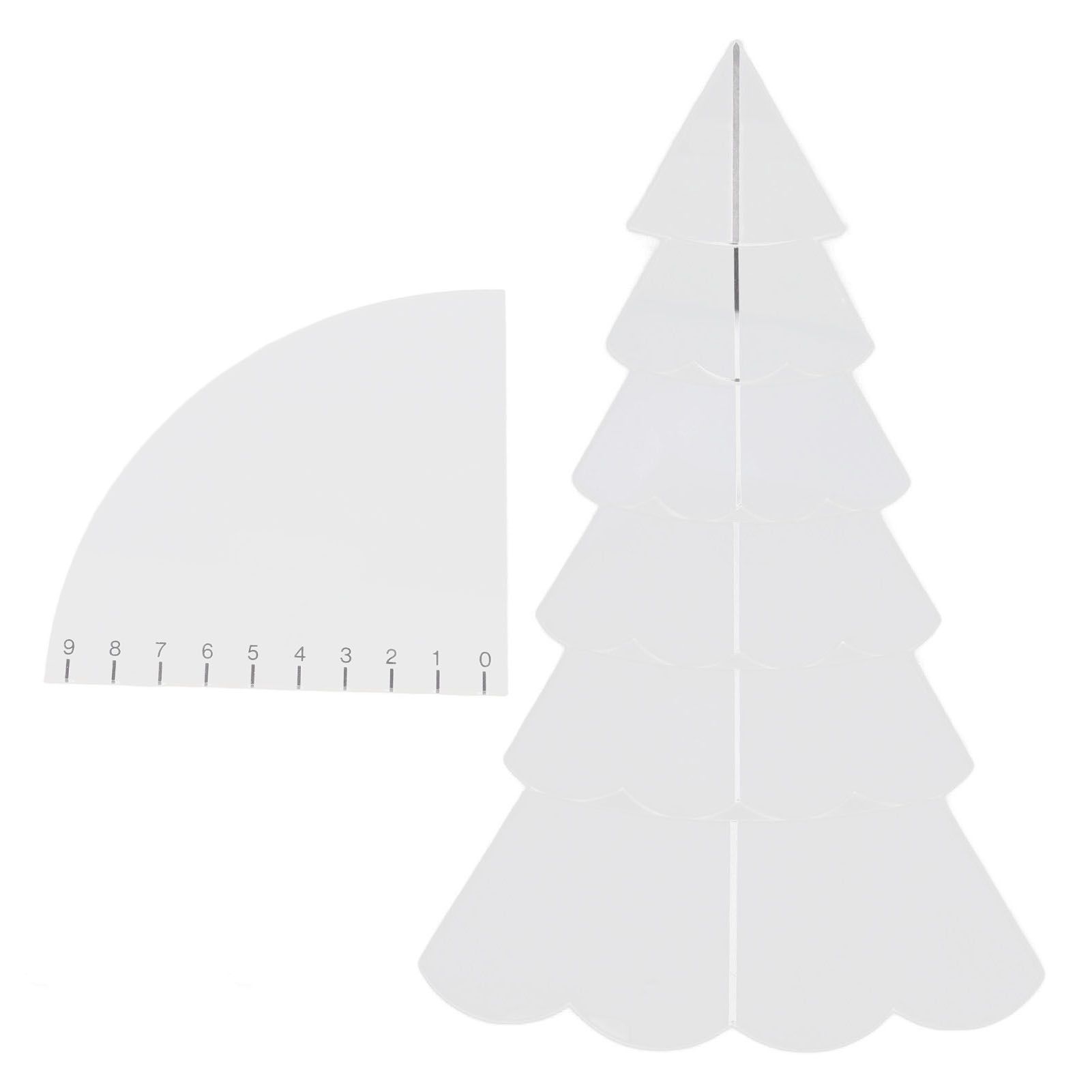 Handmade Christmas Tree Quilting Set Transparent Acrylic DIY Sewing Pattern Template Ruler Tool Set for Bowl Mats Making S