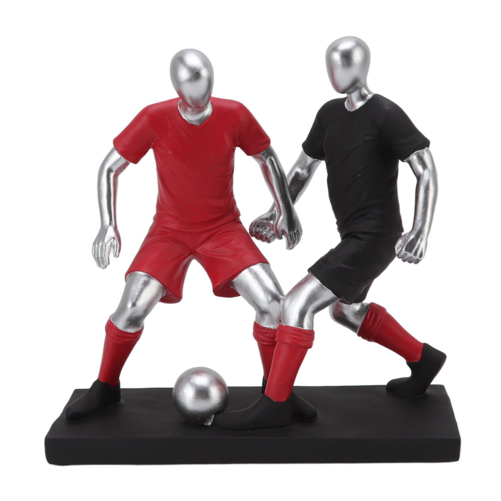 Resign Football Player Statue Soccer Sculpture Figurine Football Statue Decor Soccer Miniatures Figurines Sculpture Crafts Ornaments