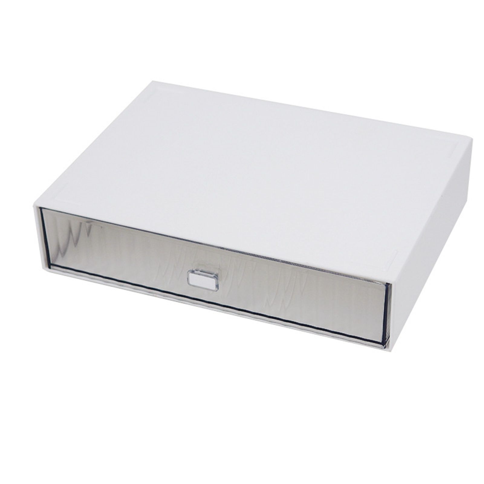 Desktop Drawer Organizer Waterproof Dustproof Plastic DIY Combination Multi Layer Stackable Drawer Storage Case Striped White 1 Drawer