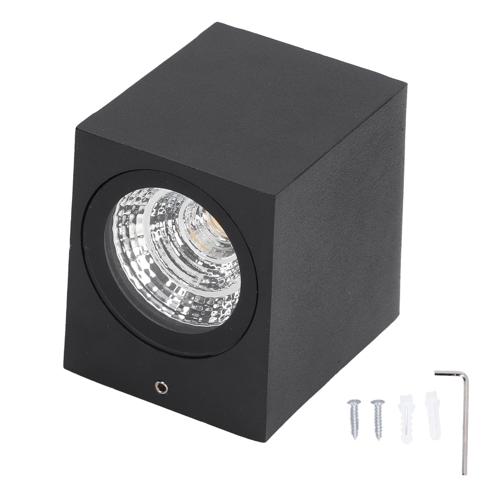 5W Outdoor LED Wall Lamp Light Aluminum Waterproof 85‑265V for Hallway Patio Porch Exterior Light Fixtures 8x7.5x6.5cm Warm Light