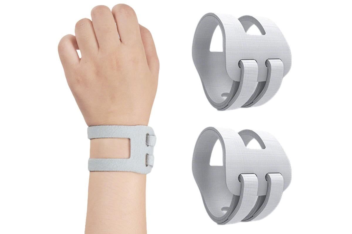 2PCS Ulnar Wrist Support Brace Adjustable for Sports Yoga Fitness - Gray