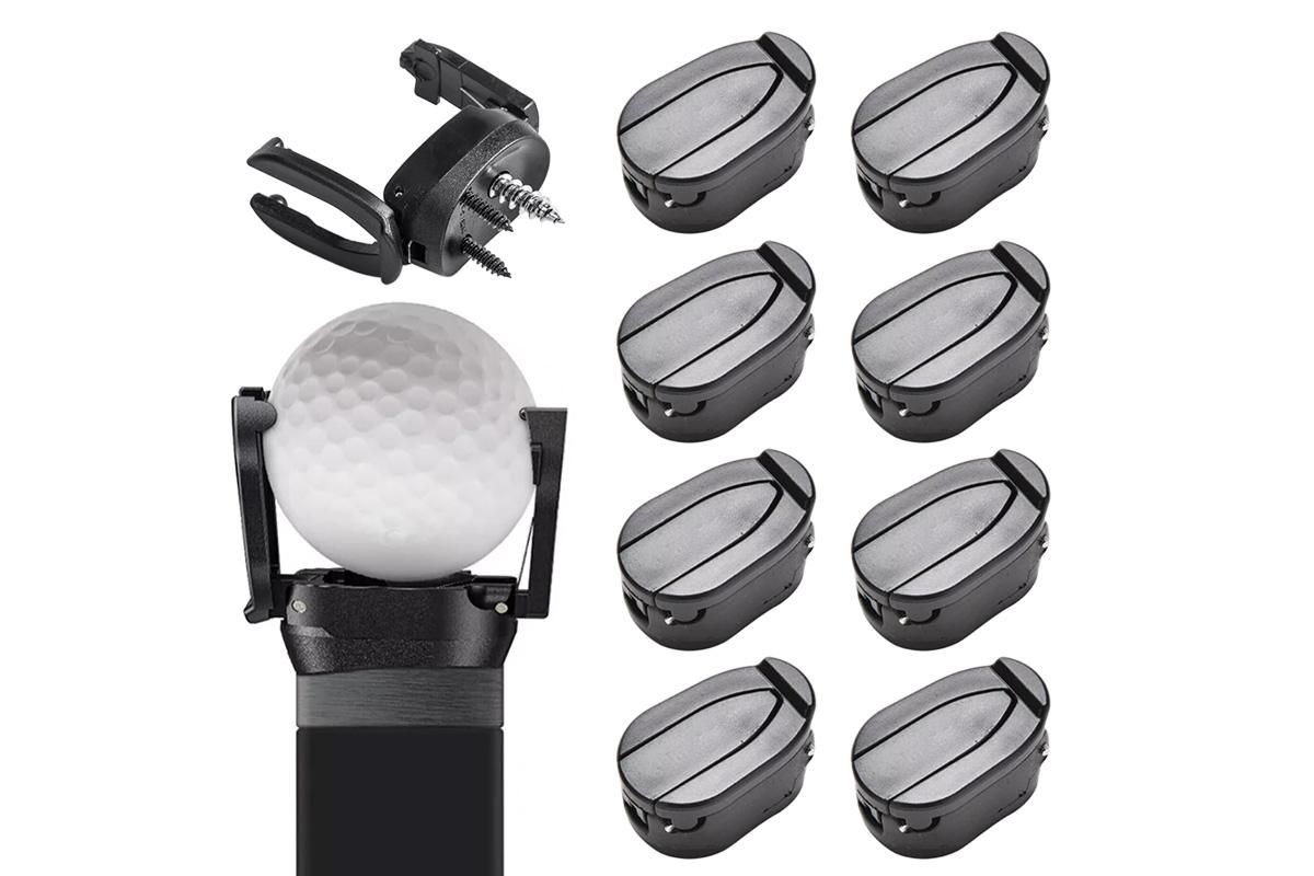 8Pcs Foldable Golf Ball Pick Up Claw Sucker Put On Putter Grip Golf Ball Pick Up Retriever Grabber Golf Accessories