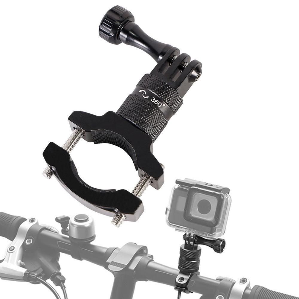 360-Degree Rotating Bike Handlebar Mount for GoPro Hero 13 12 11 Cameras Black