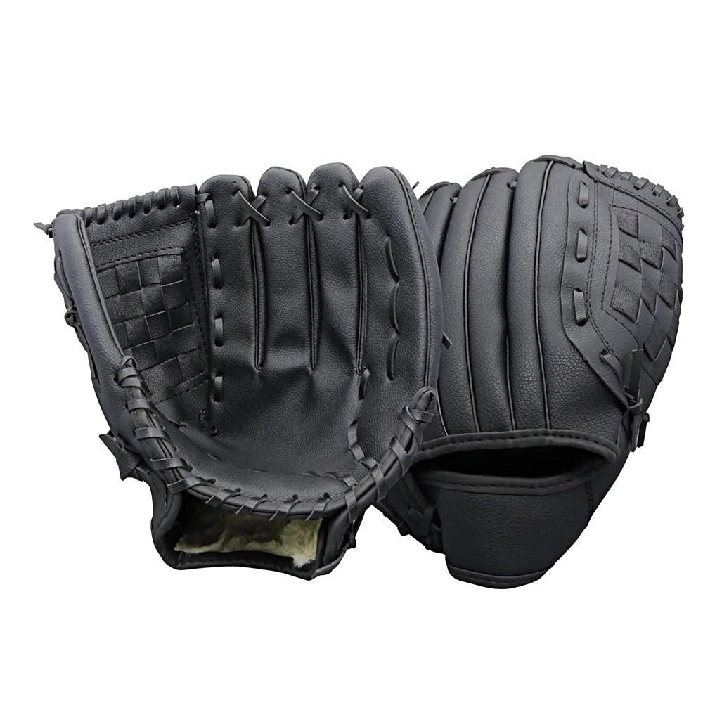 1X Baseball Glove Softball Training Mitt Left Hand Gloves for Adult Black - S