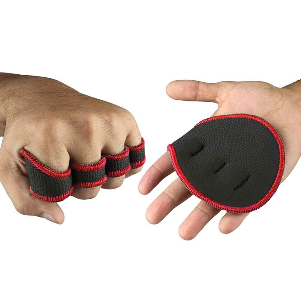 Four-Finger Gym Palm Grip Gloves Non-Slip Weight Lifting Gloves for Men & Women Red