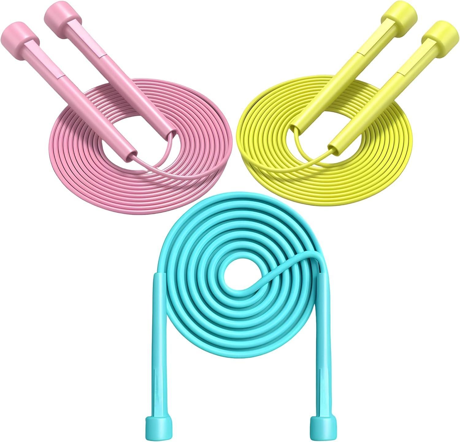 3Pcs Speed Jumping Rope Pink Blue Yellow 2.8m Professional Men Women Fitness Skipping Rope Portable