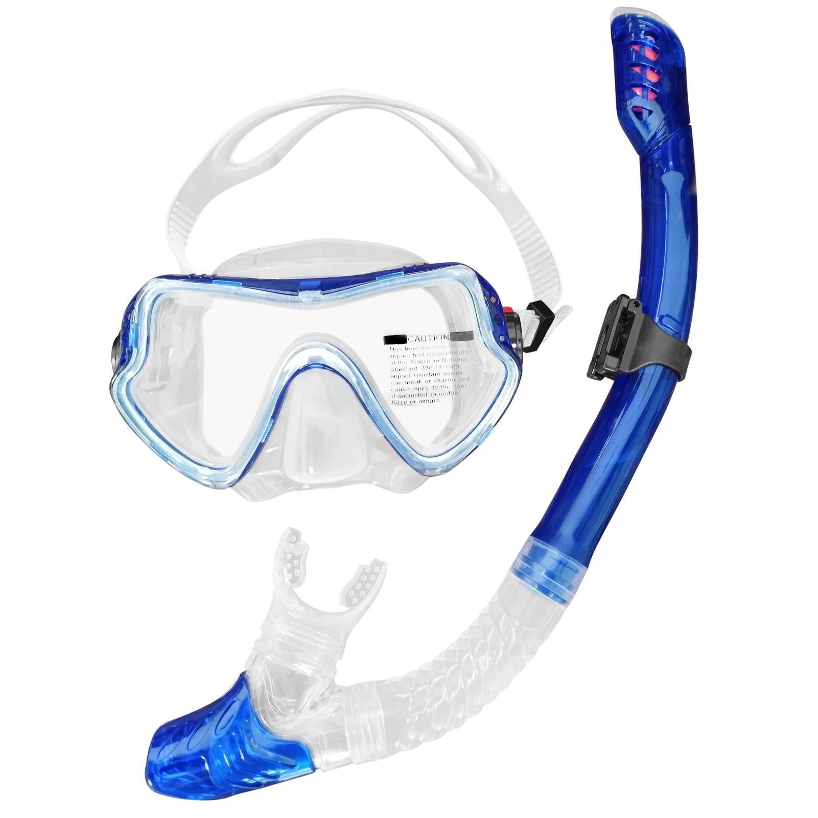 Snorkeling Set Wide View Diving Mask Dry Top Snorkel Set Big Frame Wateght And Anti-Fog Lens