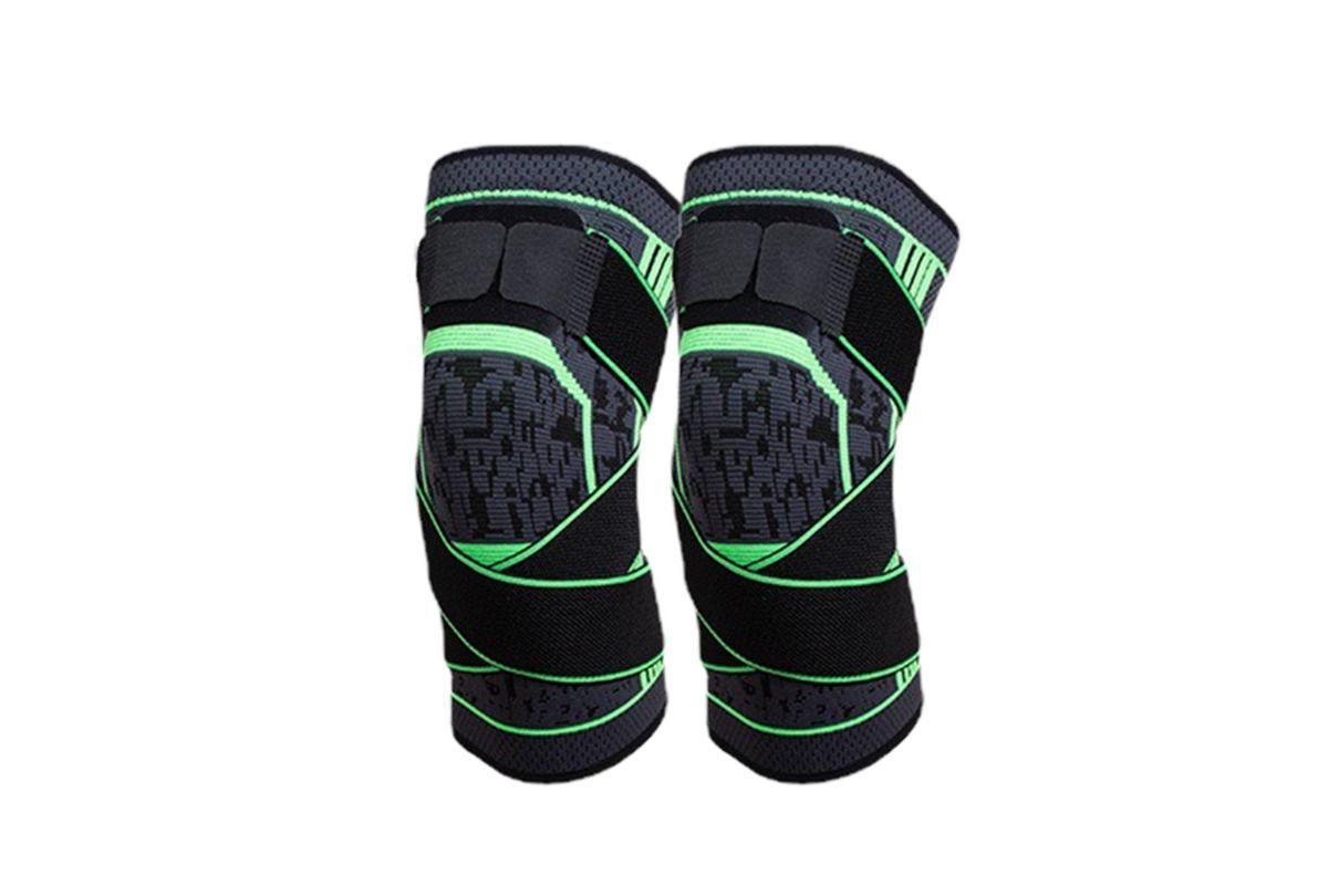 2Pcs Men Women Knee Compression Sleeve For Knee Pain Relief Supportive Knee Sleeve-Green S