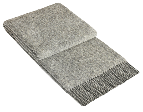 Brighton Throw - 100% NZ Wool - Grey
