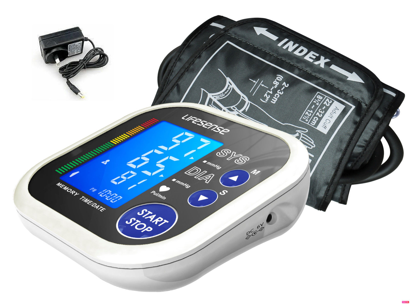 Digital Blood Pressure Monitor with AC Adapter, Cuff