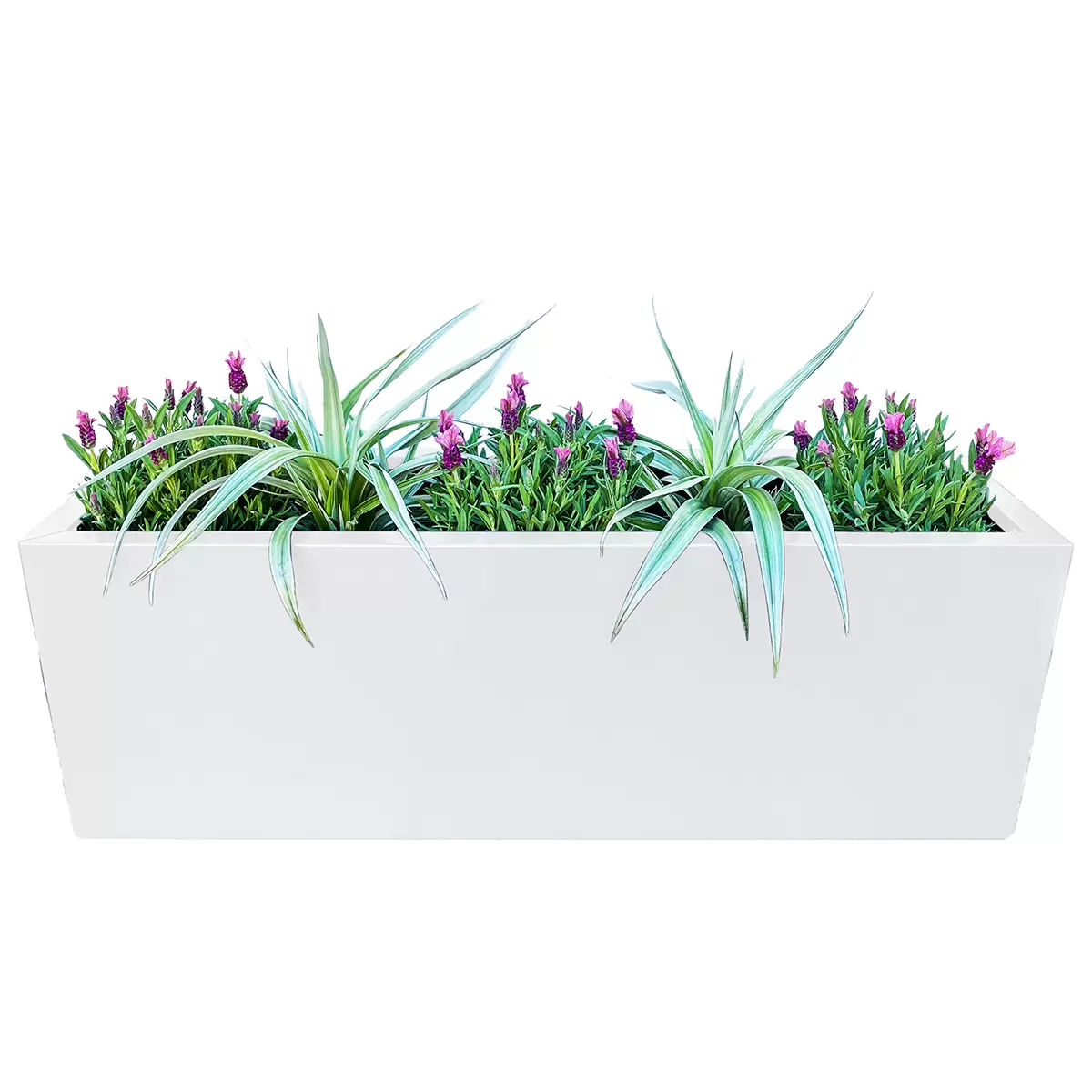 Metal Designer Planter Box 900 x 300 x 300mm Vibrant White