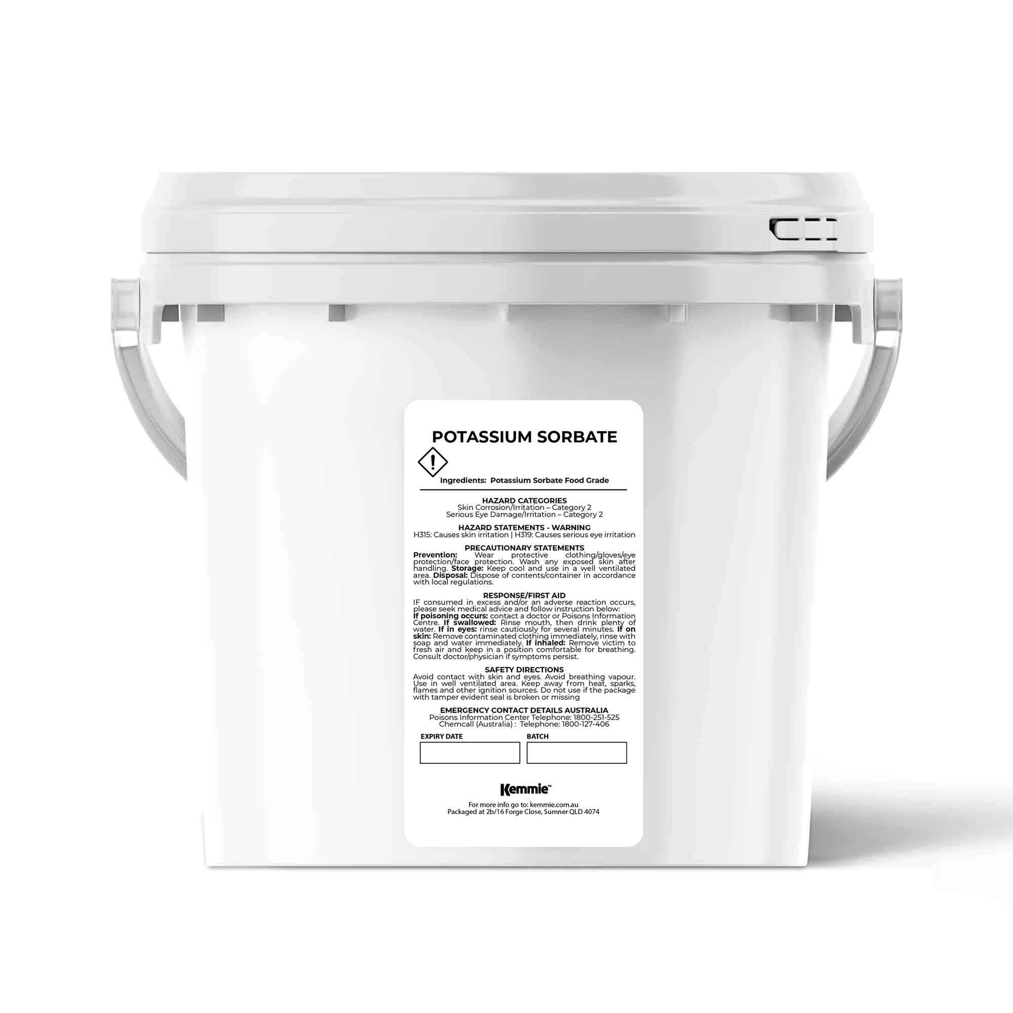 Kemmie 2Kg Potassium Sorbate Food Grade Granules Tub Preservative E202 Cosmetic