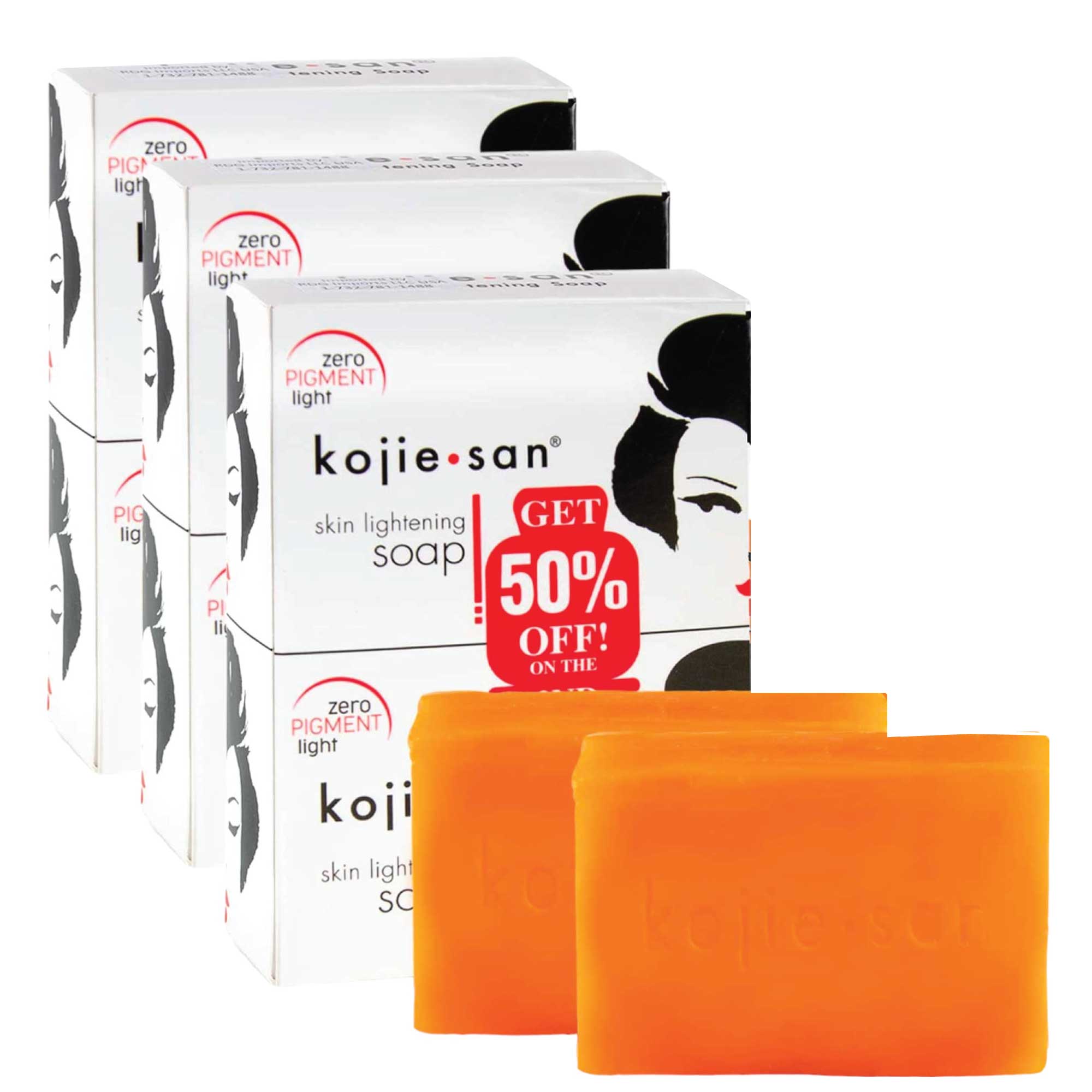 6x 135g Kojie San Soap Bar - Original Kojic Acid Bars