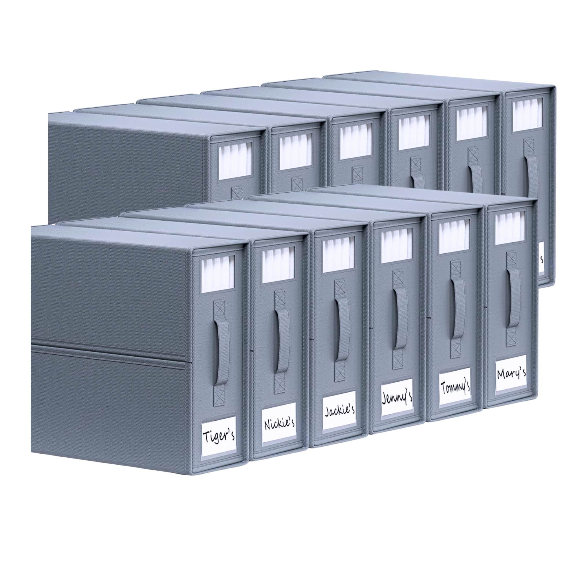 10x Kitchee Foldable Bed Sheet Storage Box - Linen and Closet Organiser Grey