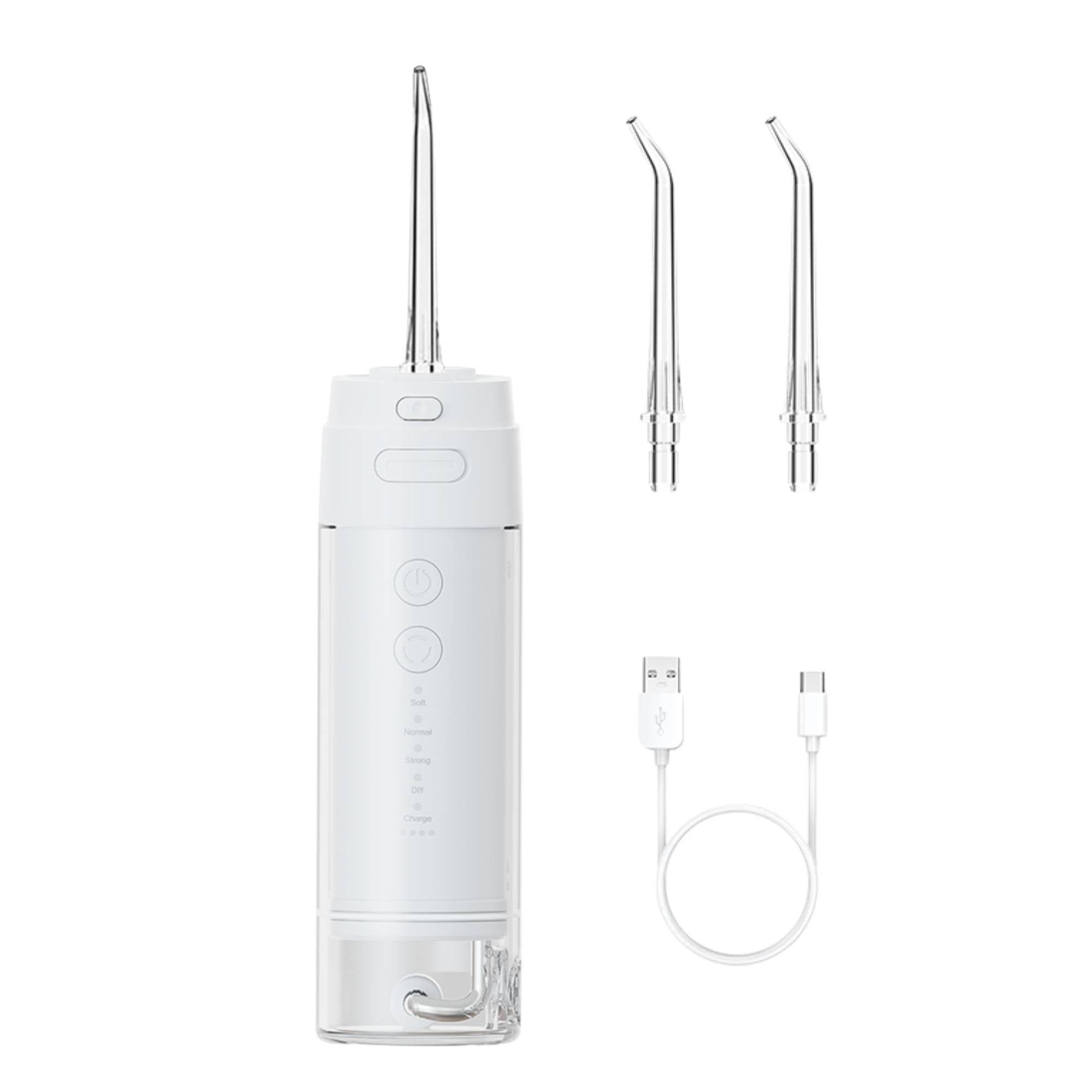 Orku Mini Water Flosser Rechargeable Portable Extendable Travel Oral Irrigator White