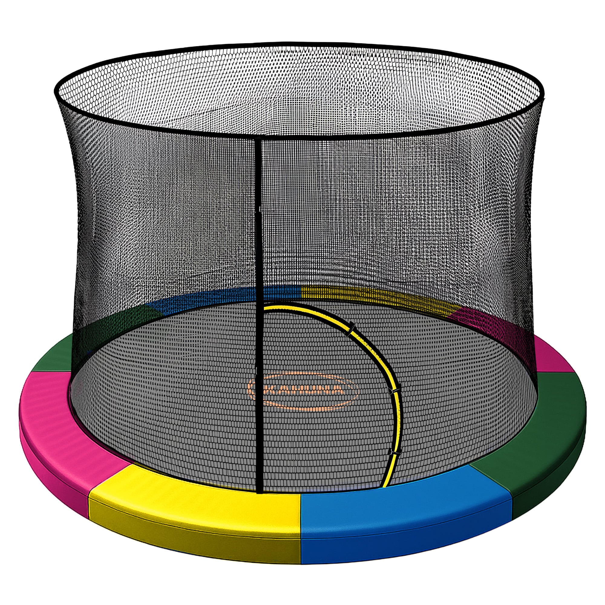 Kahuna 10ft Trampoline Pad and Net - Rainbow