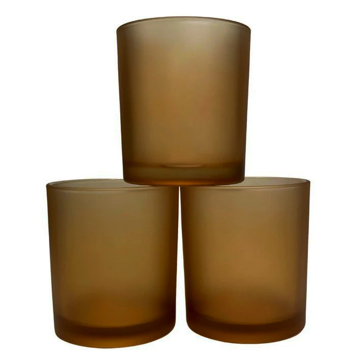 20 Pack Brown Frosted Glass Votive Tealight Candle Holders House Party Centerpiece Xmas Wedding Decor Glass Candlestick Party Decorations Bridal Valentines Event