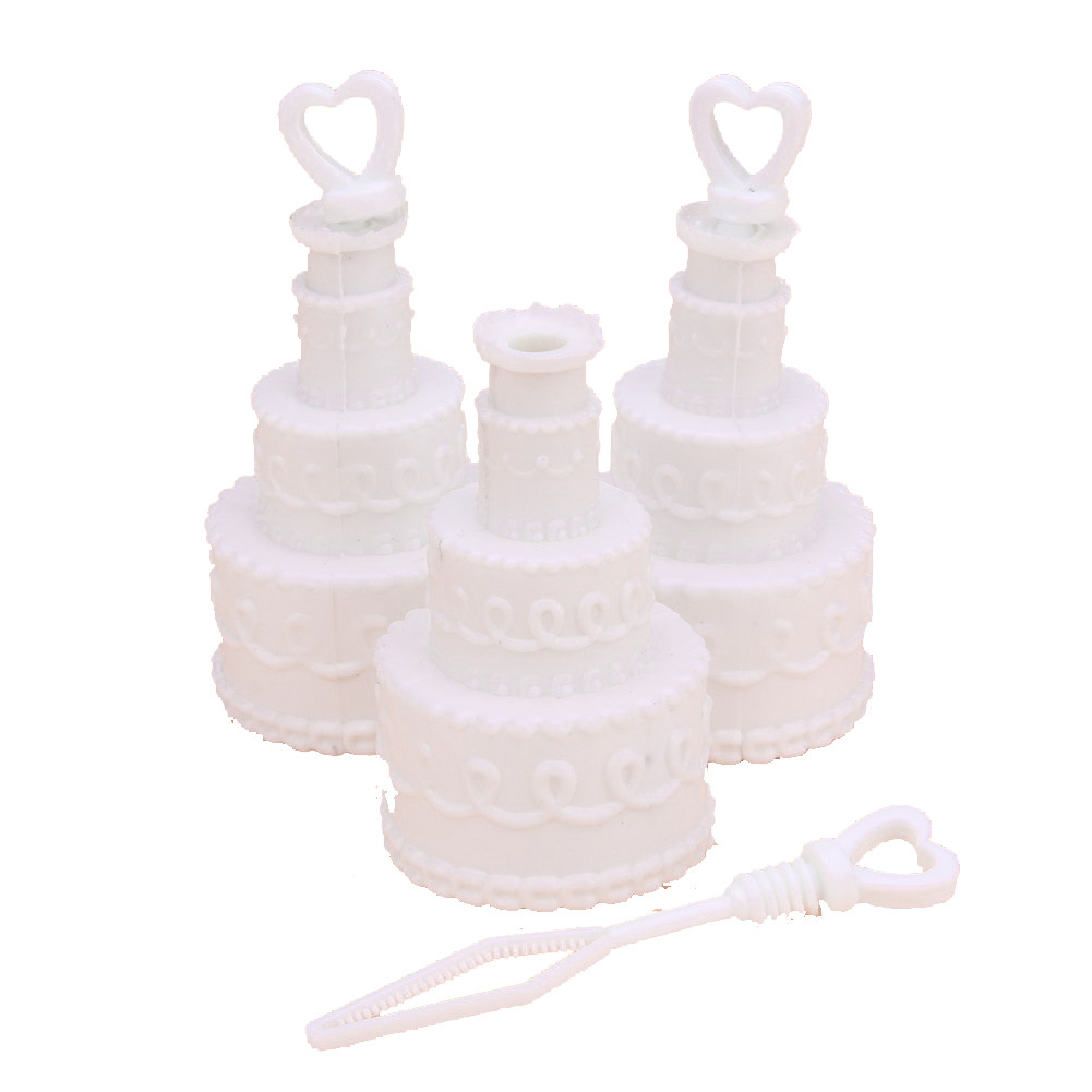 50 Pack Mini Wedding Cake Bubble Bottles send off wedding favors custom party favors