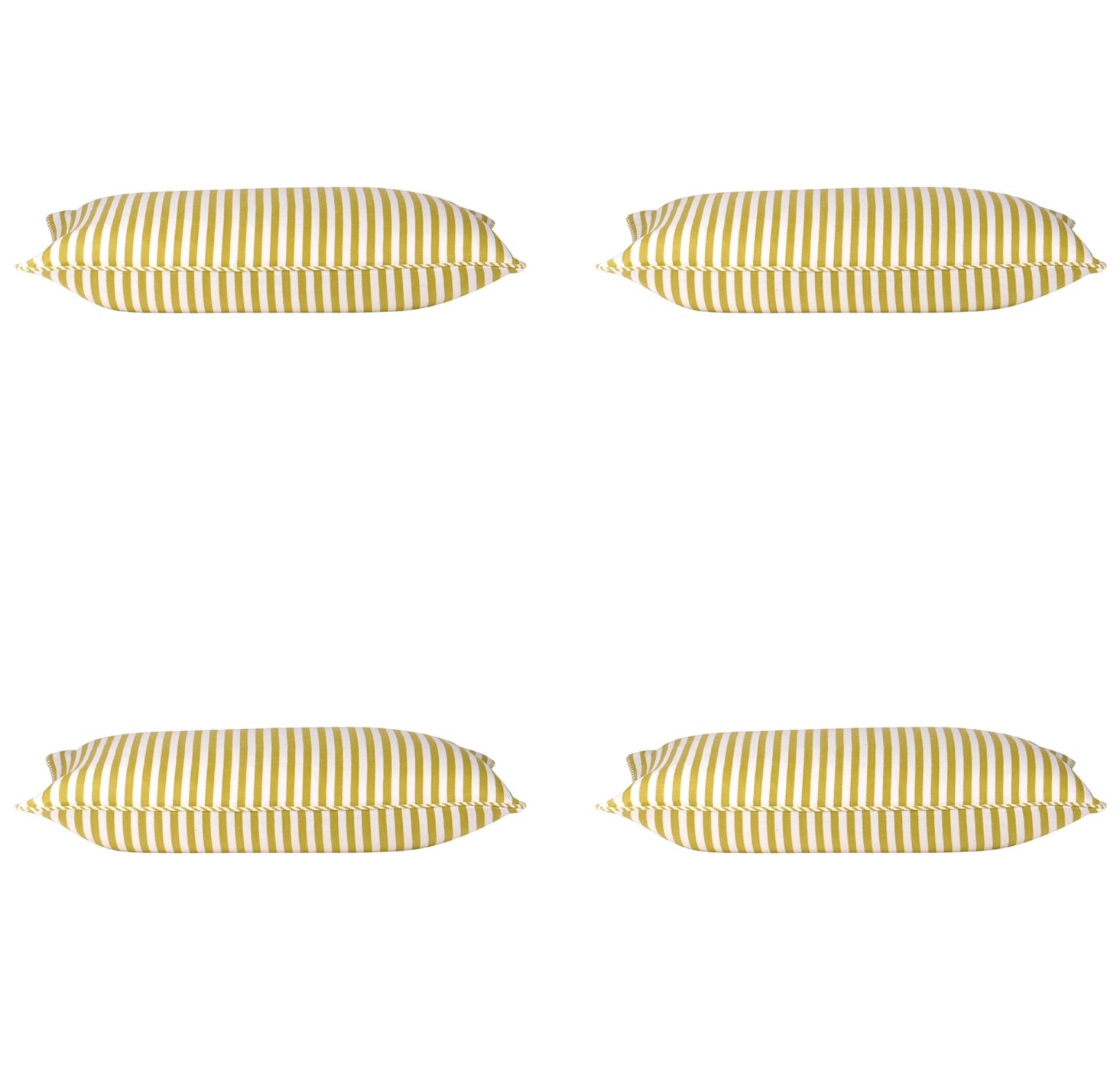 Pack of 4 Dandi Mustard Yellow & White Rectangle Cushion Covers