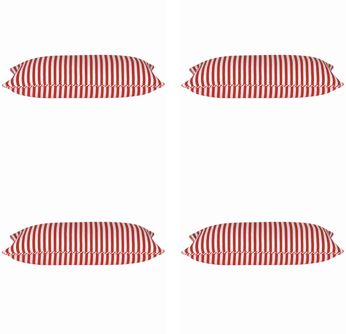 Pack of 4 Dandi Red & White Rectangle Cushion Covers